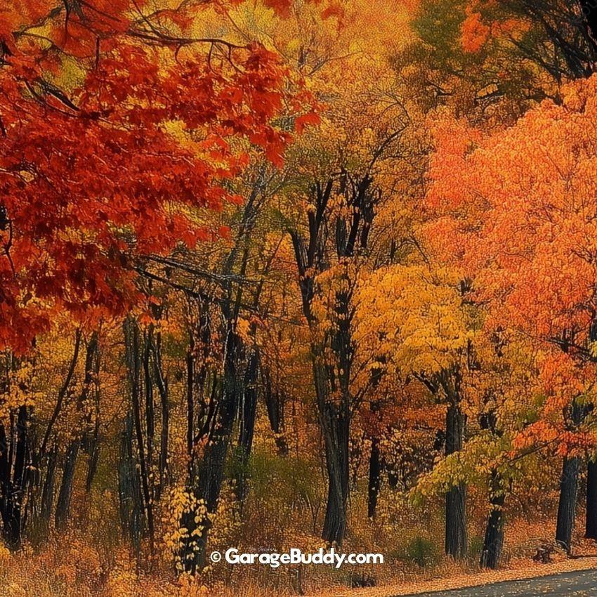 Autumn Road | Nature Garage Door Cover - Image 10