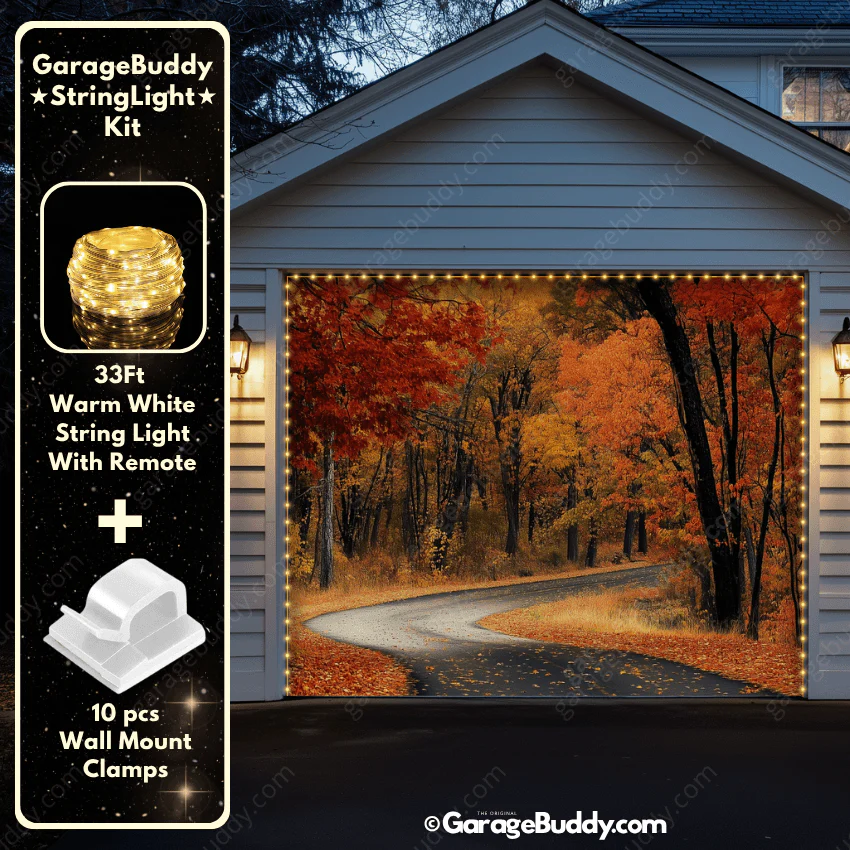 Autumn Road | Nature Garage Door Cover - Image 15