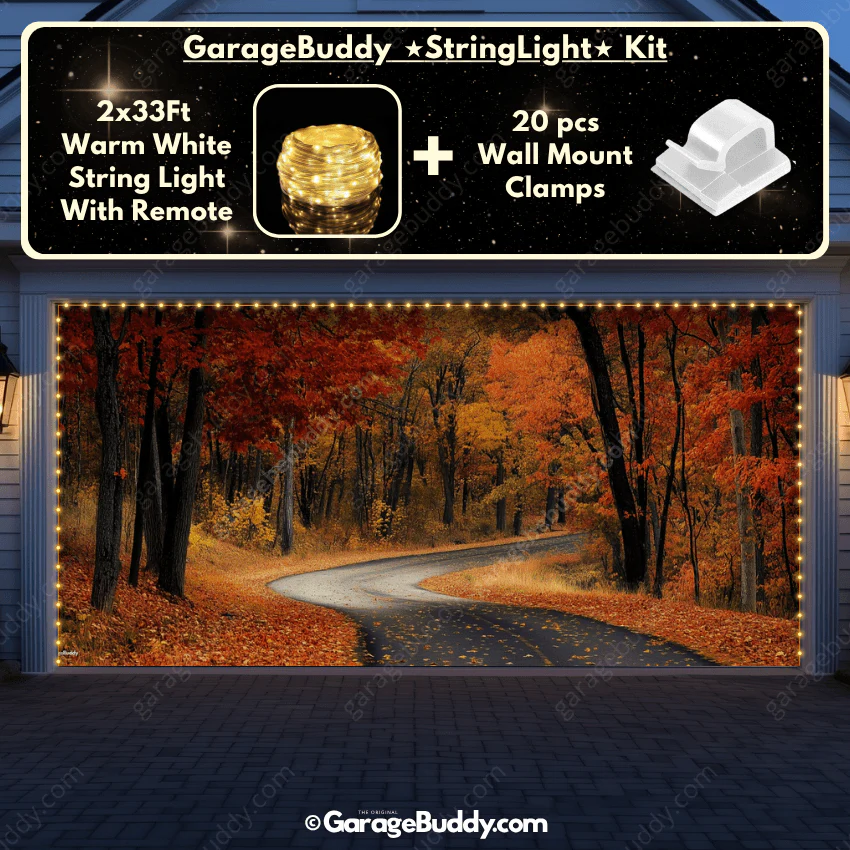 Autumn Road | Nature Garage Door Cover - Image 16