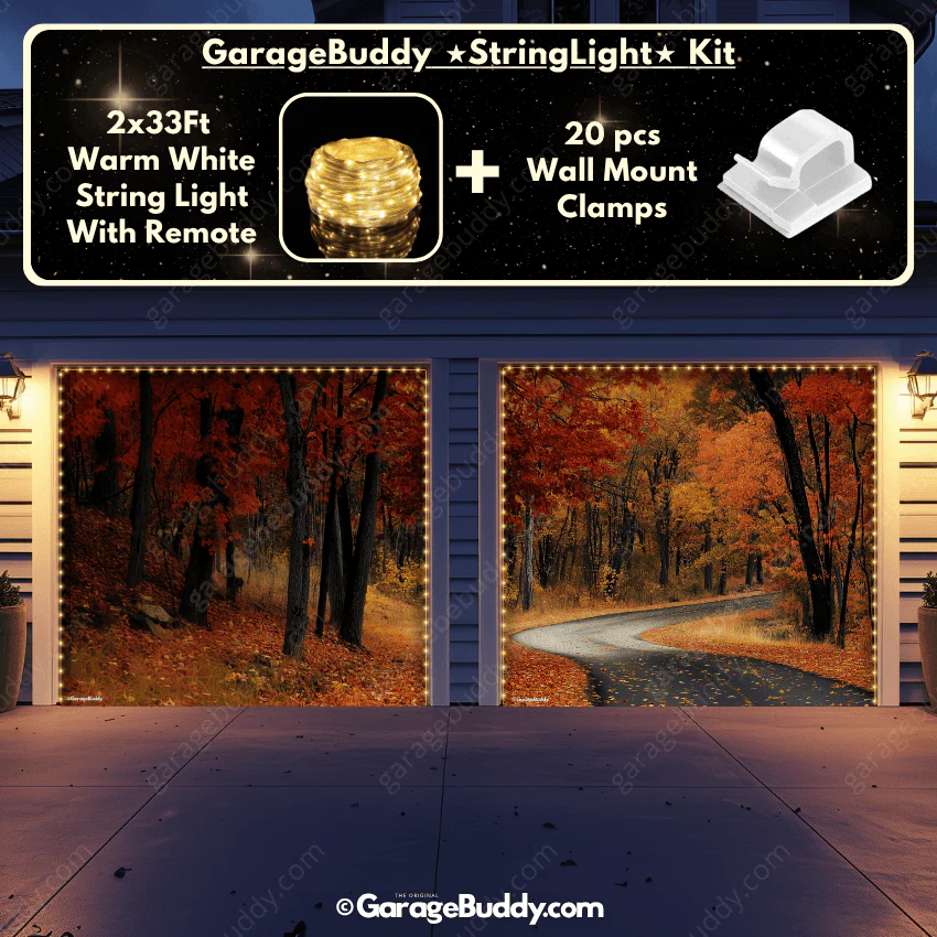 Autumn Road | Nature Garage Door Cover - Image 19