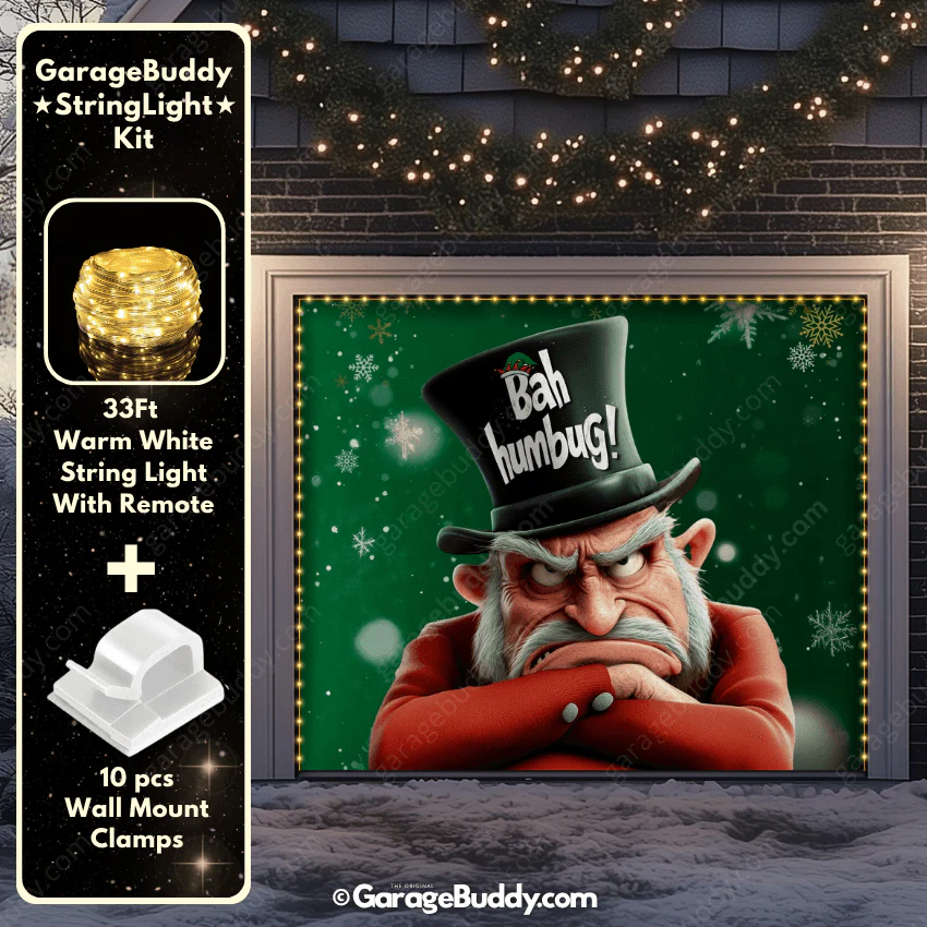 Bah Humbug | Christmas Garage Door Cover - Image 16
