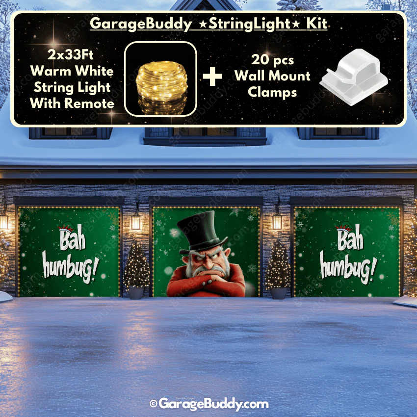 Bah Humbug | Christmas Garage Door Cover - Image 18