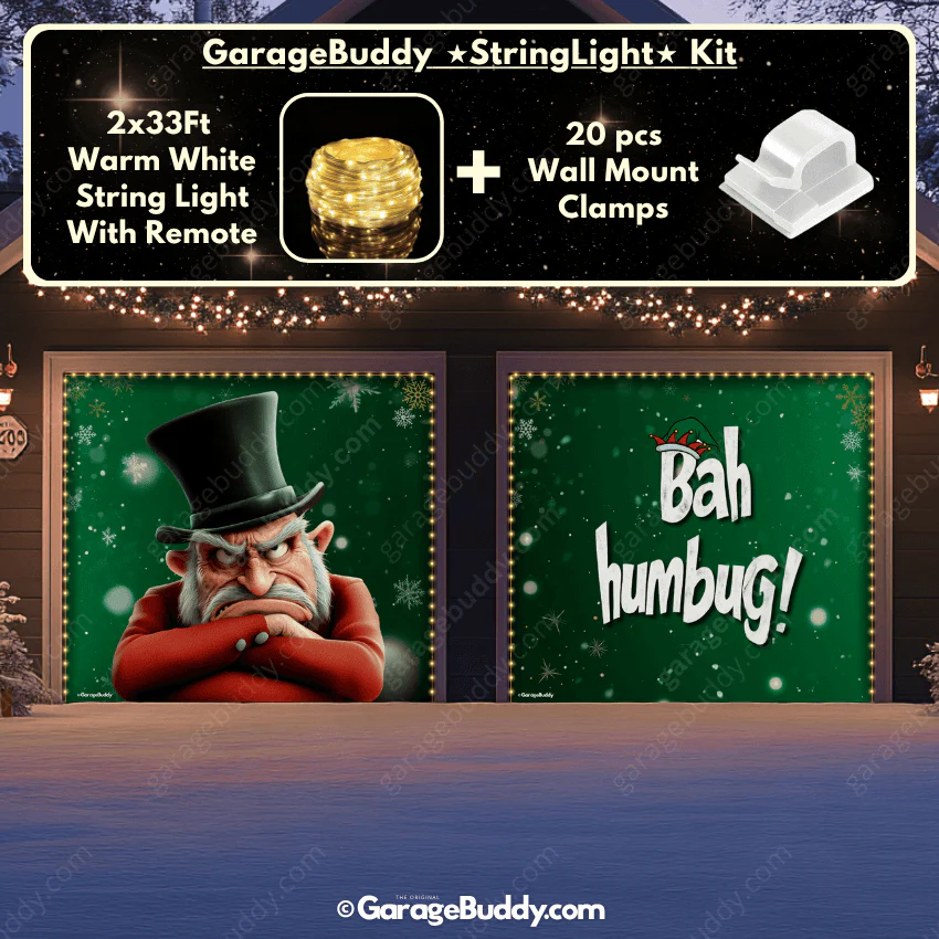 Bah Humbug | Christmas Garage Door Cover - Image 20
