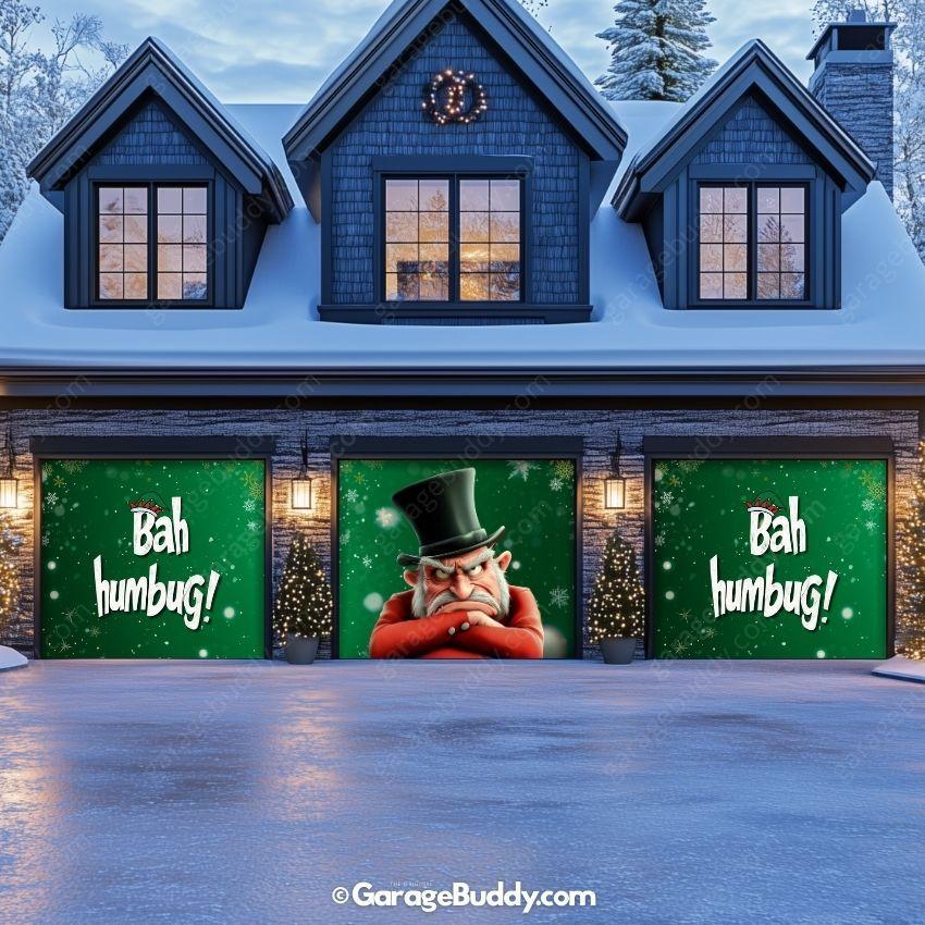 Bah Humbug | Christmas Garage Door Cover - Image 7