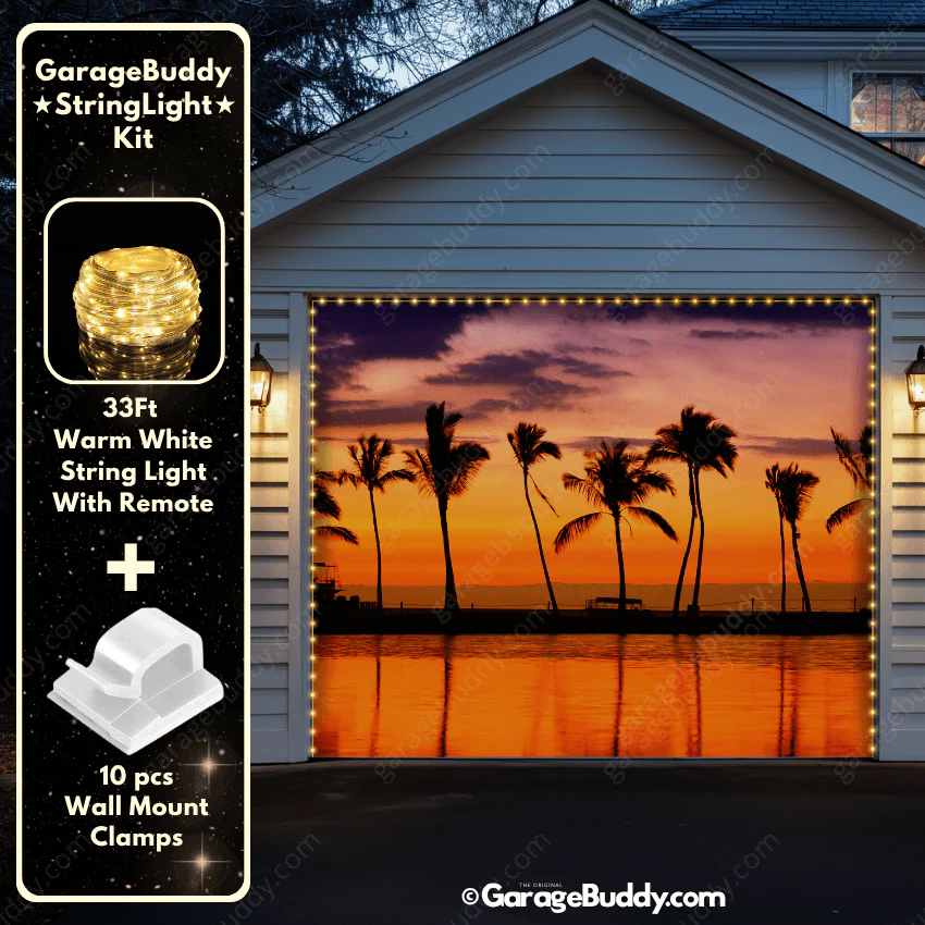 Beach Sunset | Nature Garage Door Cover - Image 8