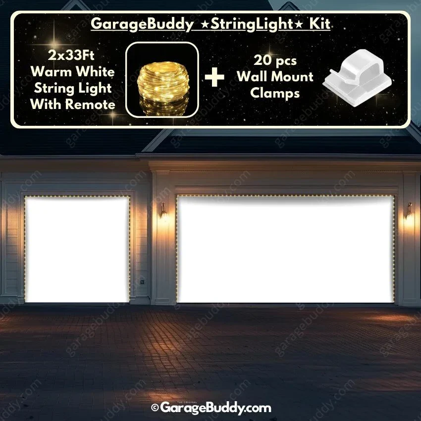 Blank White Projector Screen | GarageBuddy Garage Door Cover - Image 13
