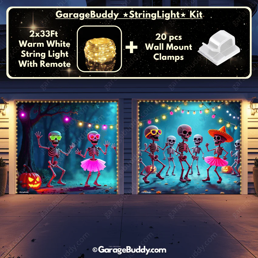 Boogie Bones (Glow) | Halloween Garage Door Cover - Image 14
