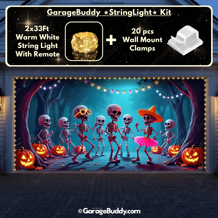 Boogie Bones (Glow) | Halloween Garage Door Cover - Image 16