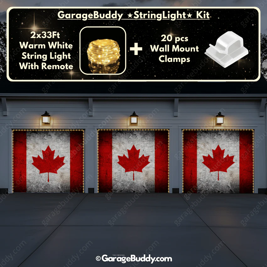 Canada Flag (Rustic) | Patriotic Garage Door Cover - Image 16