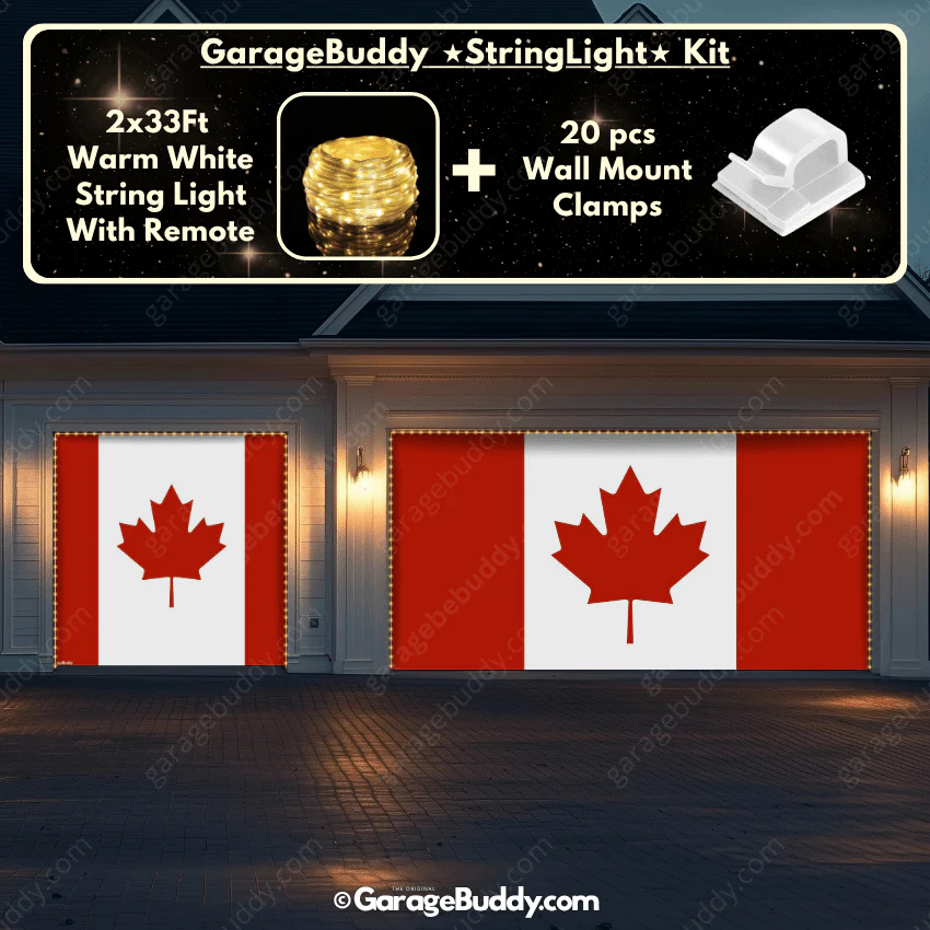 Canada Flag (Plain) | Patriotic Garage Door Cover - Image 17