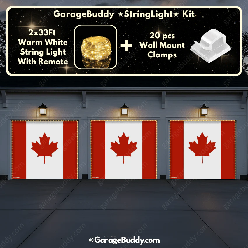 Canada Flag (Plain) | Patriotic Garage Door Cover - Image 18