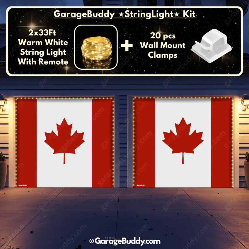 Canada Flag (Plain) | Patriotic Garage Door Cover - Image 20