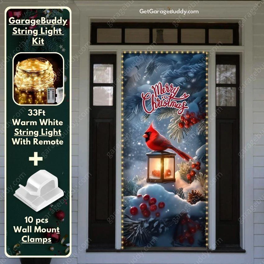 Cardinal's Christmas | Christmas Front Door Cover - Image 4