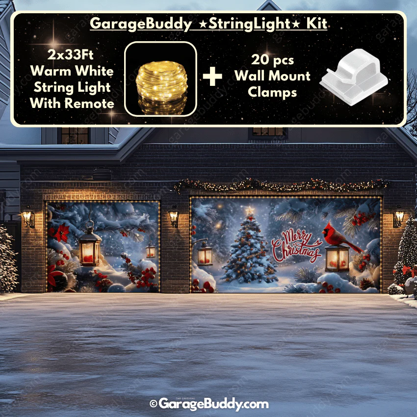 Cardinal's Christmas | Christmas Garage Door Cover - Image 19