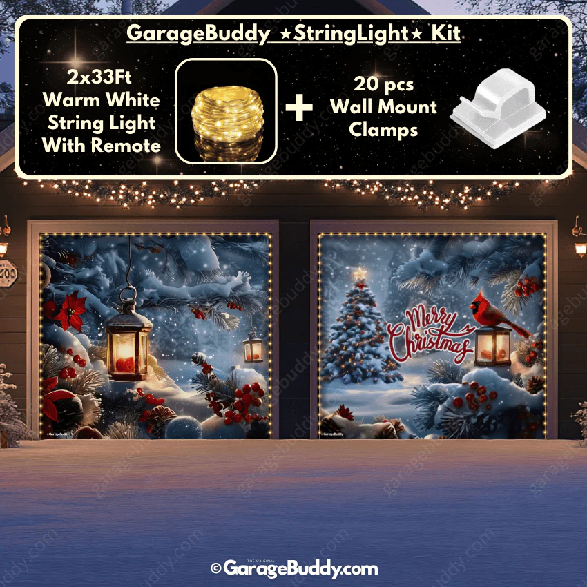 Cardinal's Christmas | Christmas Garage Door Cover - Image 20