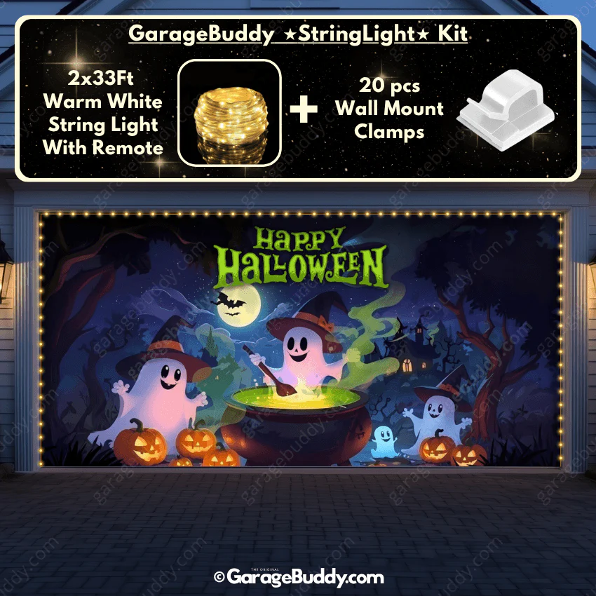 Cute Ghosts | Halloween Garage Door Cover - Image 15