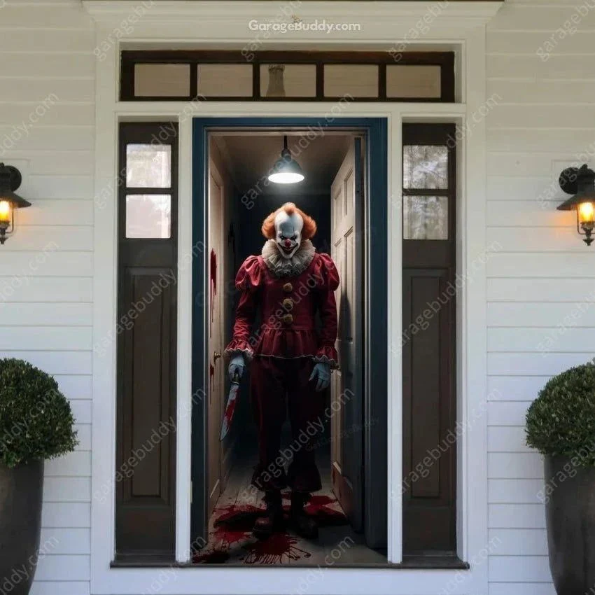 Doorway Clown | Halloween Front Door Cover - Image 6