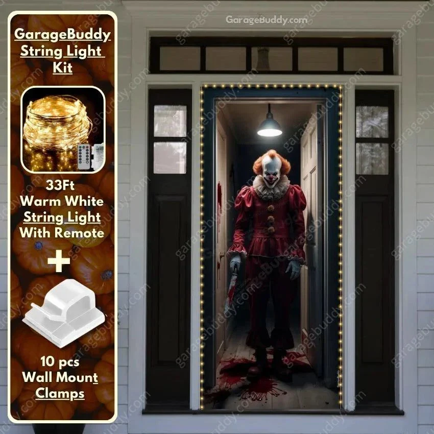 Doorway Clown | Halloween Front Door Cover - Image 7
