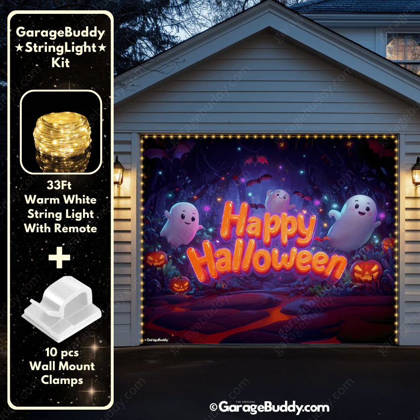Ghost Party (Glow) | Halloween Garage Door Cover - Image 10