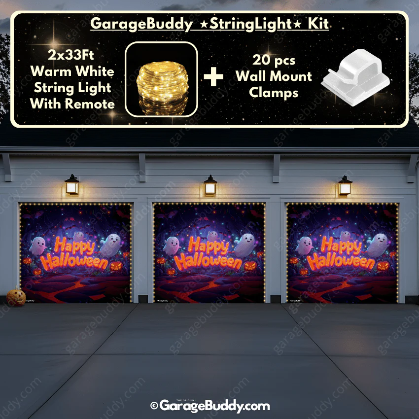 Ghost Party (Glow) | Halloween Garage Door Cover - Image 20