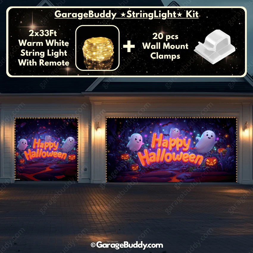 Ghost Party (Glow) | Halloween Garage Door Cover - Image 21