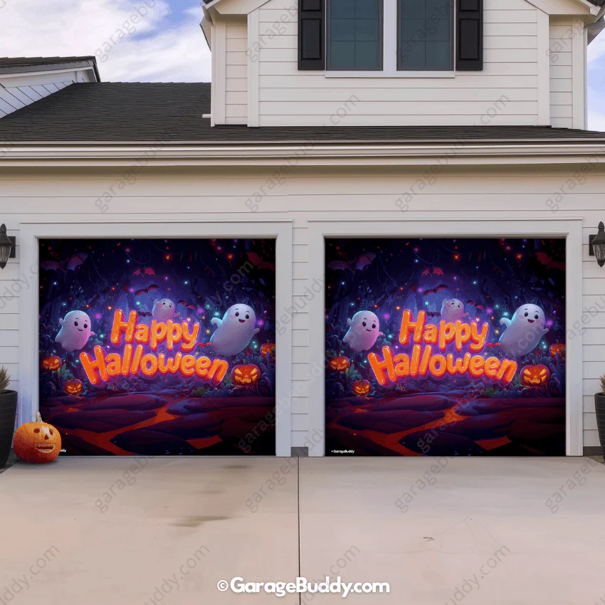 Ghost Party (Glow) | Halloween Garage Door Cover - Image 7