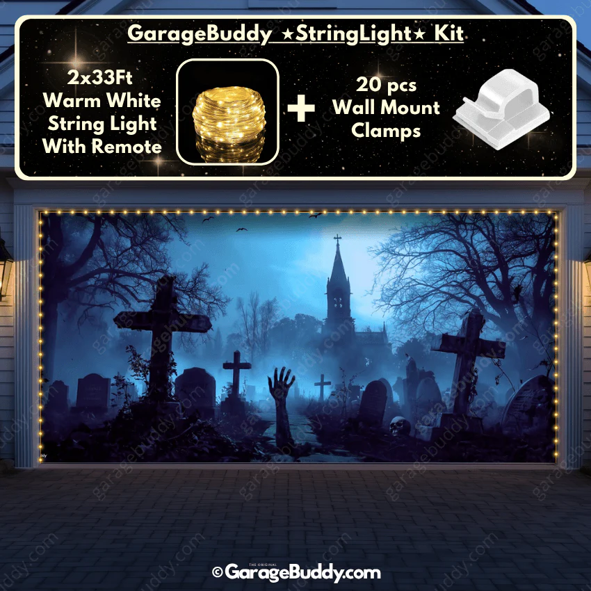 Grave Rising (Glow) | Halloween Garage Door Cover - Image 21