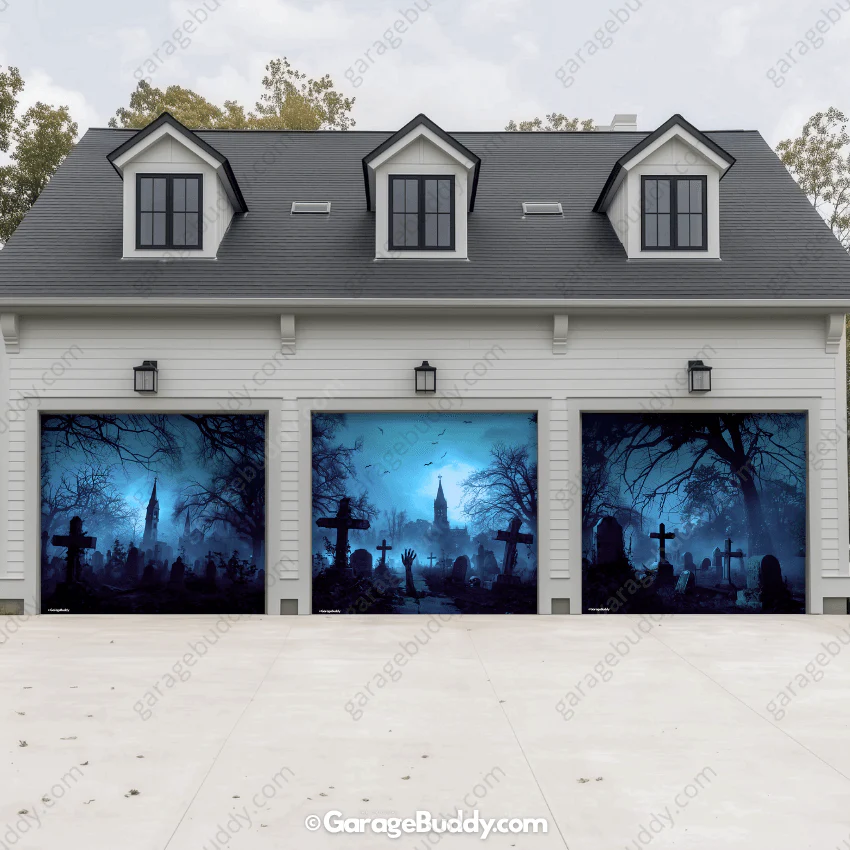 Grave Rising (Glow) | Halloween Garage Door Cover - Image 7