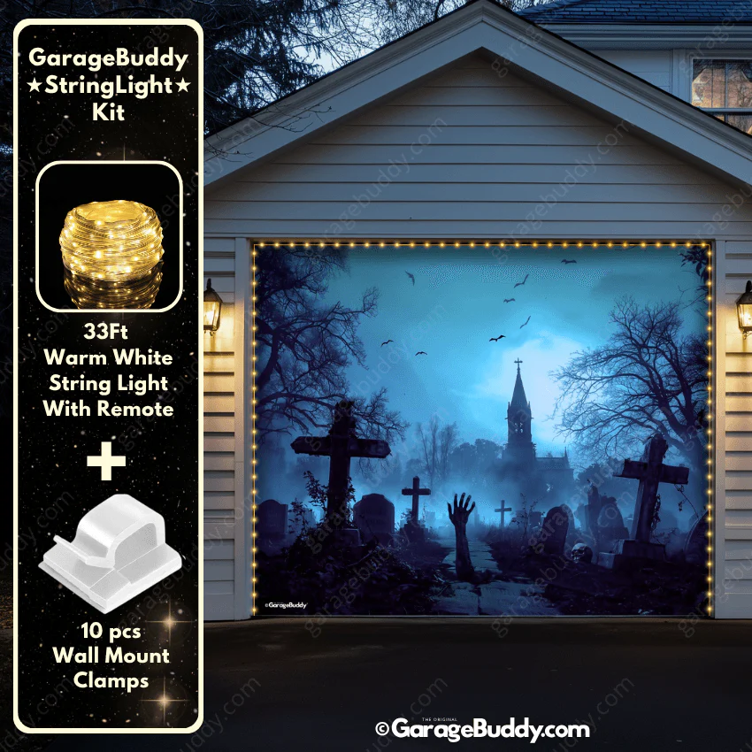 Grave Rising (Glow) | Halloween Garage Door Cover - Image 8