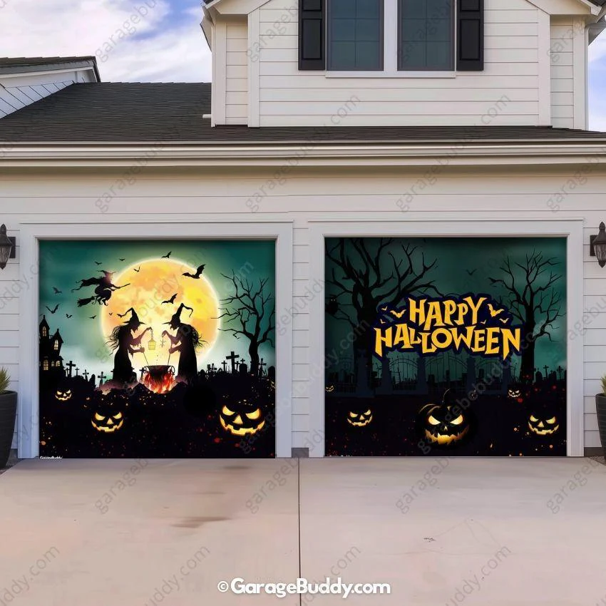Graveyard Scene | Halloween Garage Door Cover - Image 7