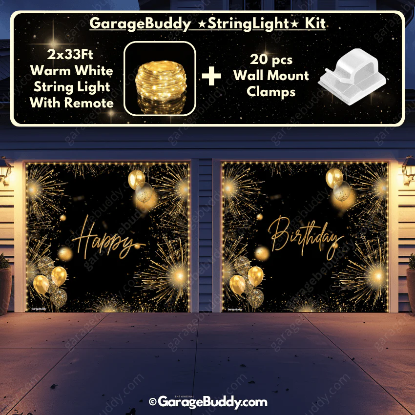 Happy Birthday Gold | GarageBuddy Garage Door Cover - Image 12