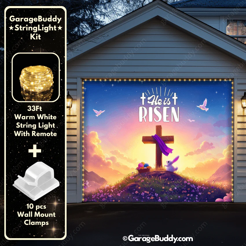 He Is Risen (Easter) | Festive Garage Door Cover - Image 10