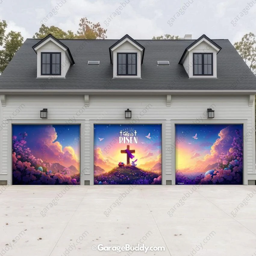 He Is Risen (Easter) | Festive Garage Door Cover - Image 14
