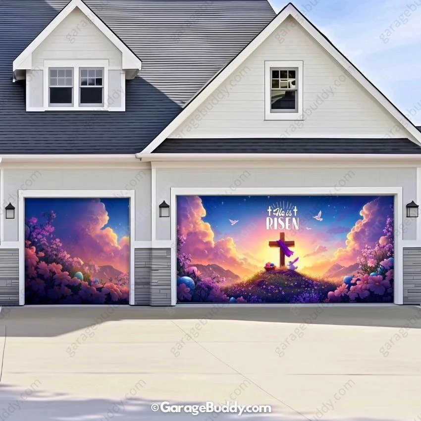 He Is Risen (Easter) | Festive Garage Door Cover - Image 15