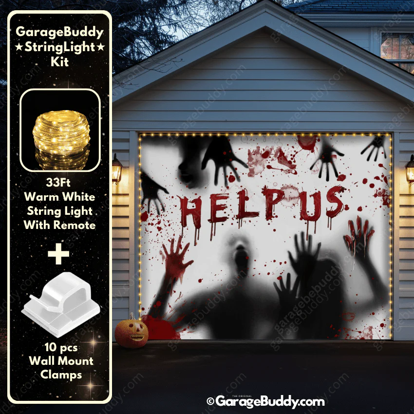 Help Us! | Halloween Garage Door Cover - Image 10