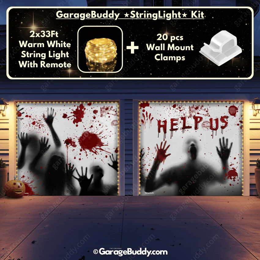 Help Us! | Halloween Garage Door Cover - Image 14