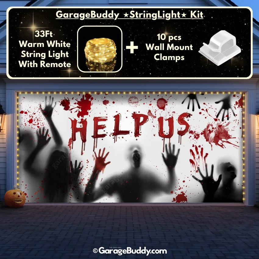 Help Us! | Halloween Garage Door Cover - Image 19