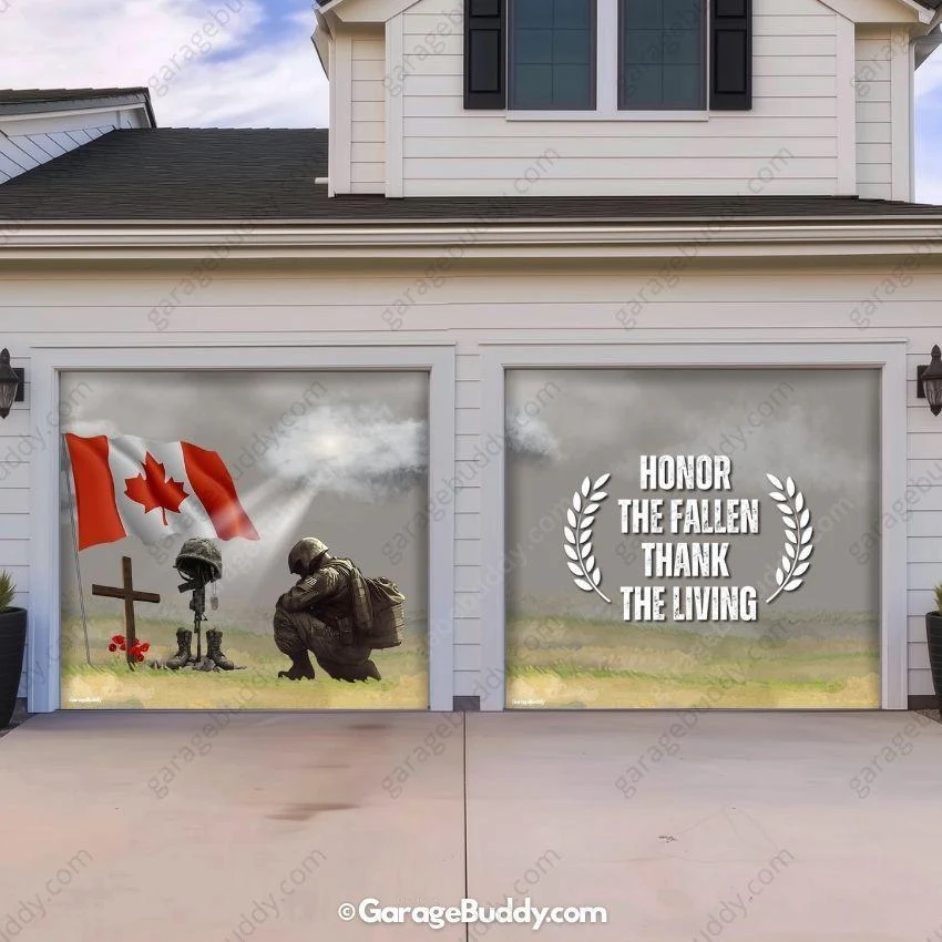 Honor The Fallen (CA) | Patriotic Garage Door Cover - Image 3