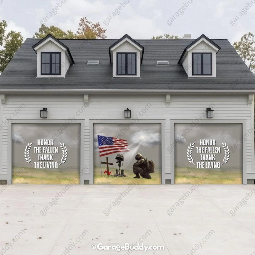 Honor The Fallen | Patriotic Garage Door Cover - Image 10