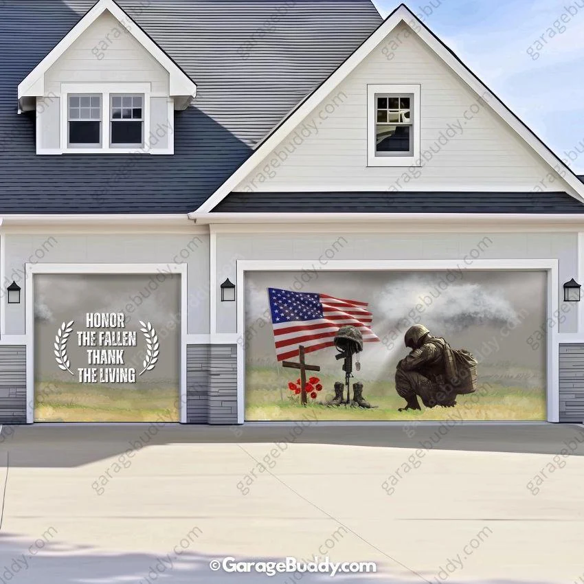 Honor The Fallen | Patriotic Garage Door Cover - Image 11
