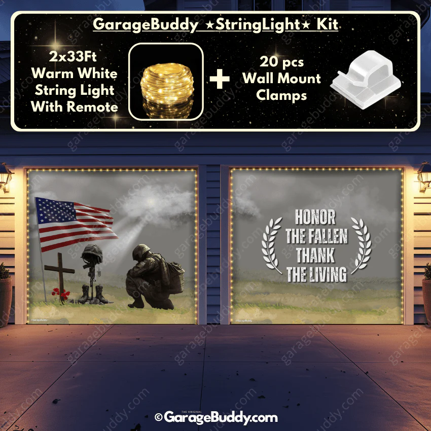 Honor The Fallen | Patriotic Garage Door Cover - Image 14