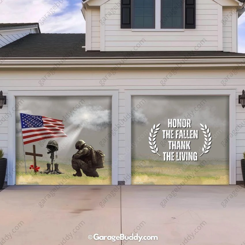 Honor The Fallen | Patriotic Garage Door Cover - Image 3
