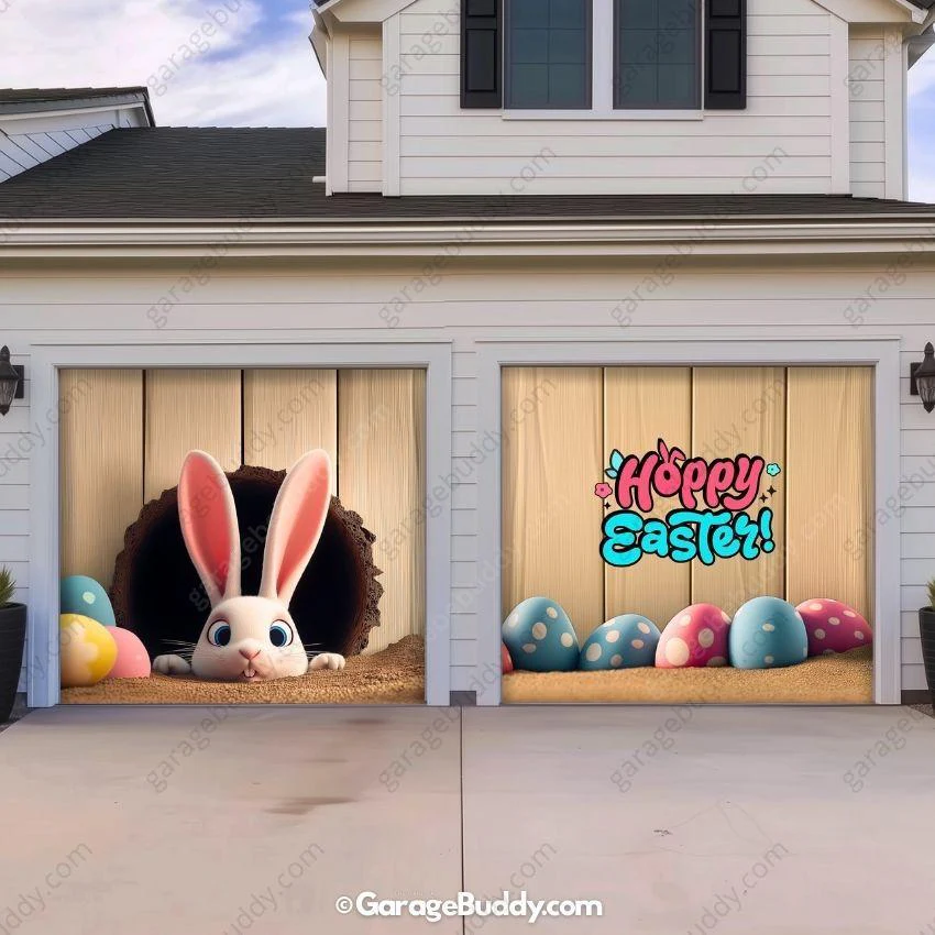 'Hoppy' Easter | Festive Garage Door Cover - Image 10