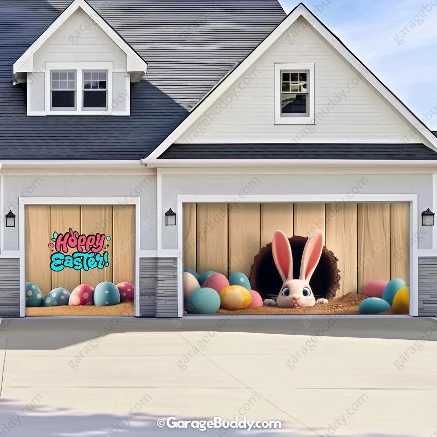 'Hoppy' Easter | Festive Garage Door Cover - Image 12