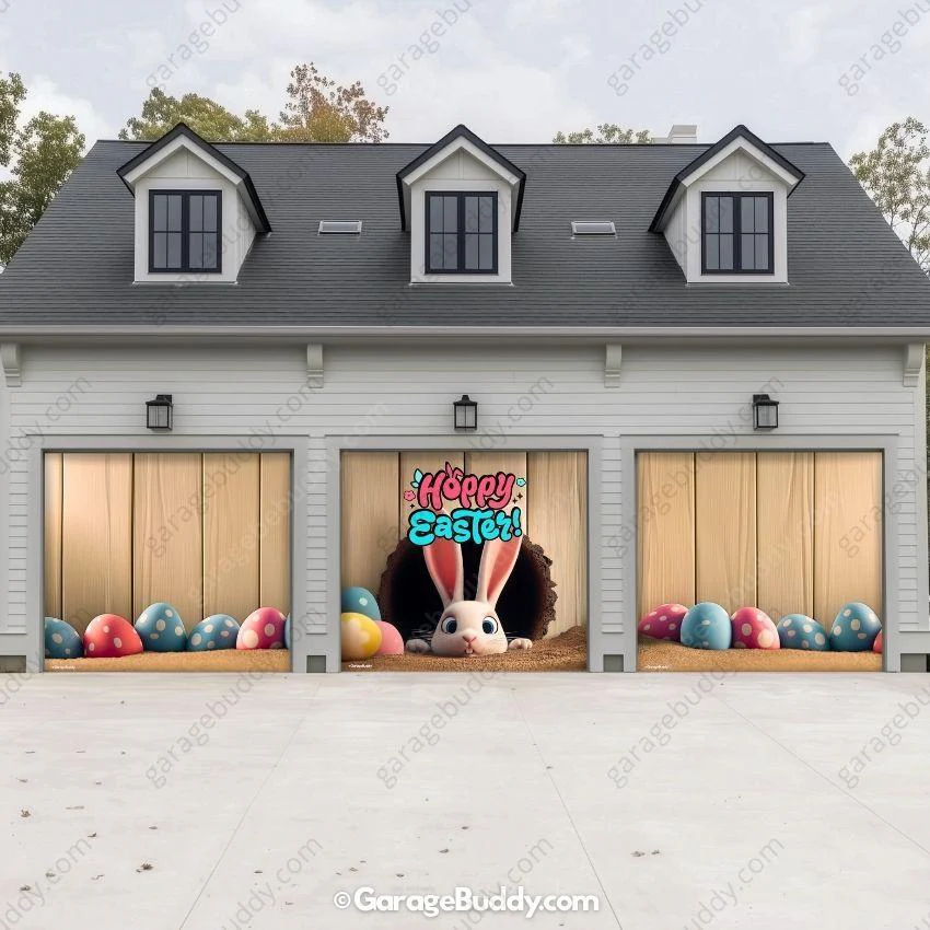 'Hoppy' Easter | Festive Garage Door Cover - Image 4