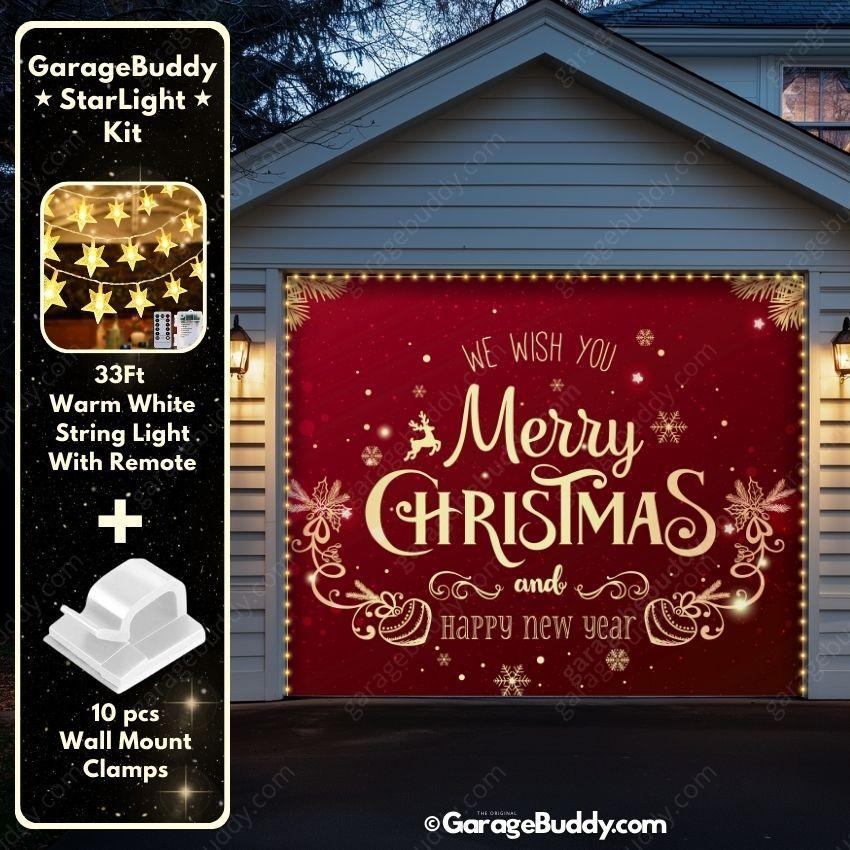 Merry Christmas B | Christmas Garage Door Cover - Image 11