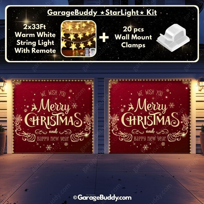 Merry Christmas B | Christmas Garage Door Cover - Image 14