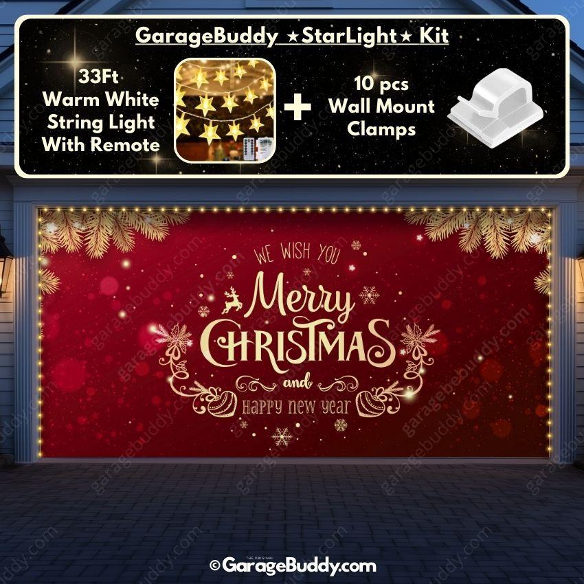 Merry Christmas B | Christmas Garage Door Cover - Image 3
