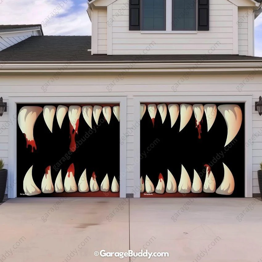 Monster Teeth | Halloween Garage Door Cover - Image 9