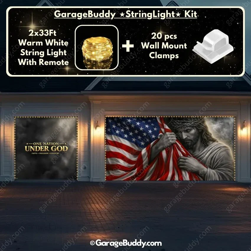 One Nation Under God | Patriotic Garage Door Cover - Image 19